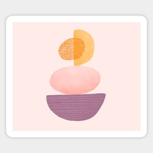 Abstract pastel art painting "peach" Sticker